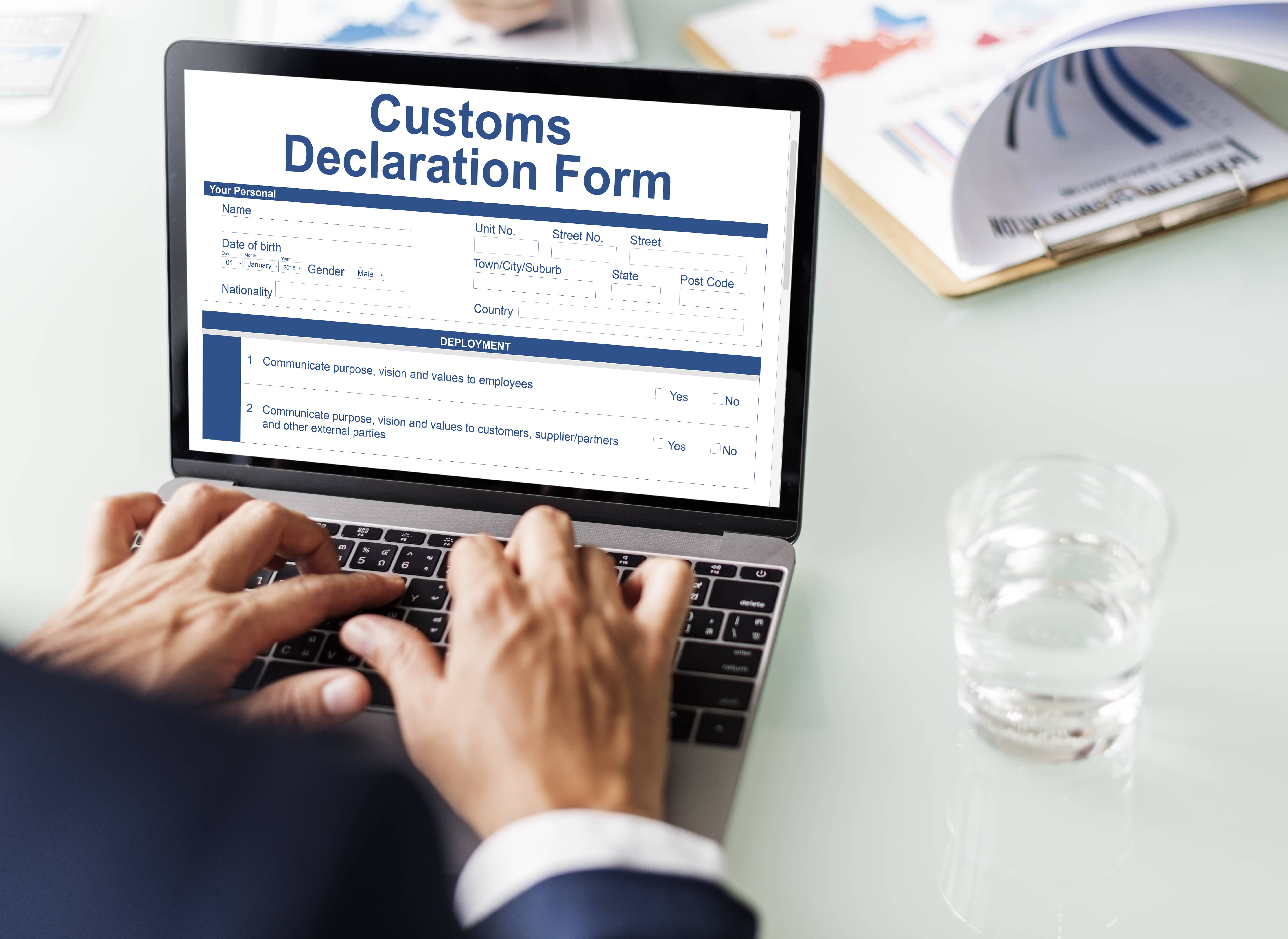stock-photo-customs-declaration-form-invoice-freight-parcel-concept-518779975